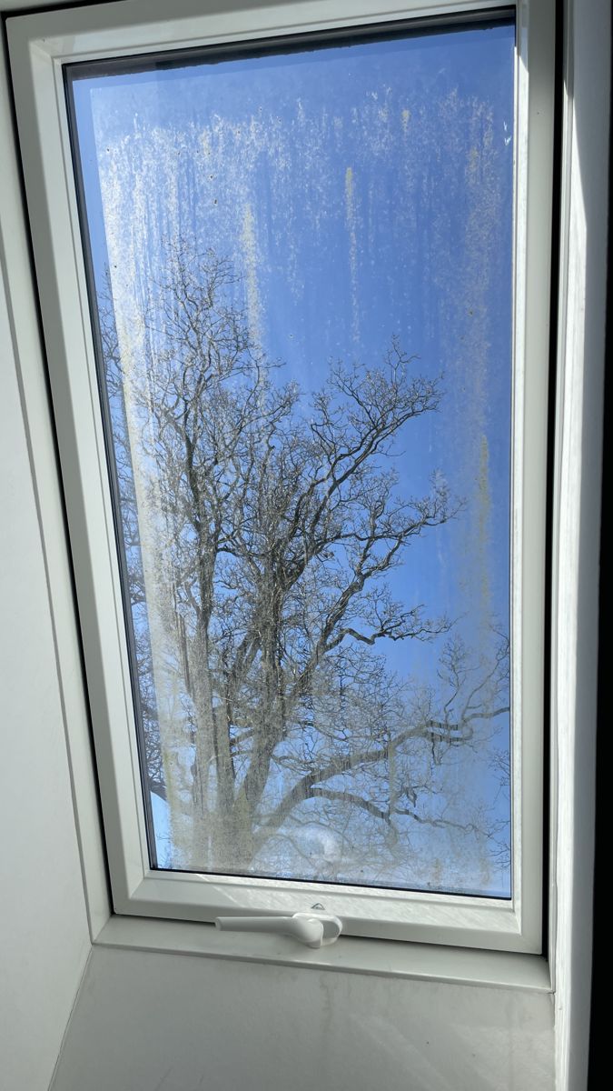 Dachfensterreinigung im Emsland – verschmutztes Velux-Dachfenster vor der Reinigung